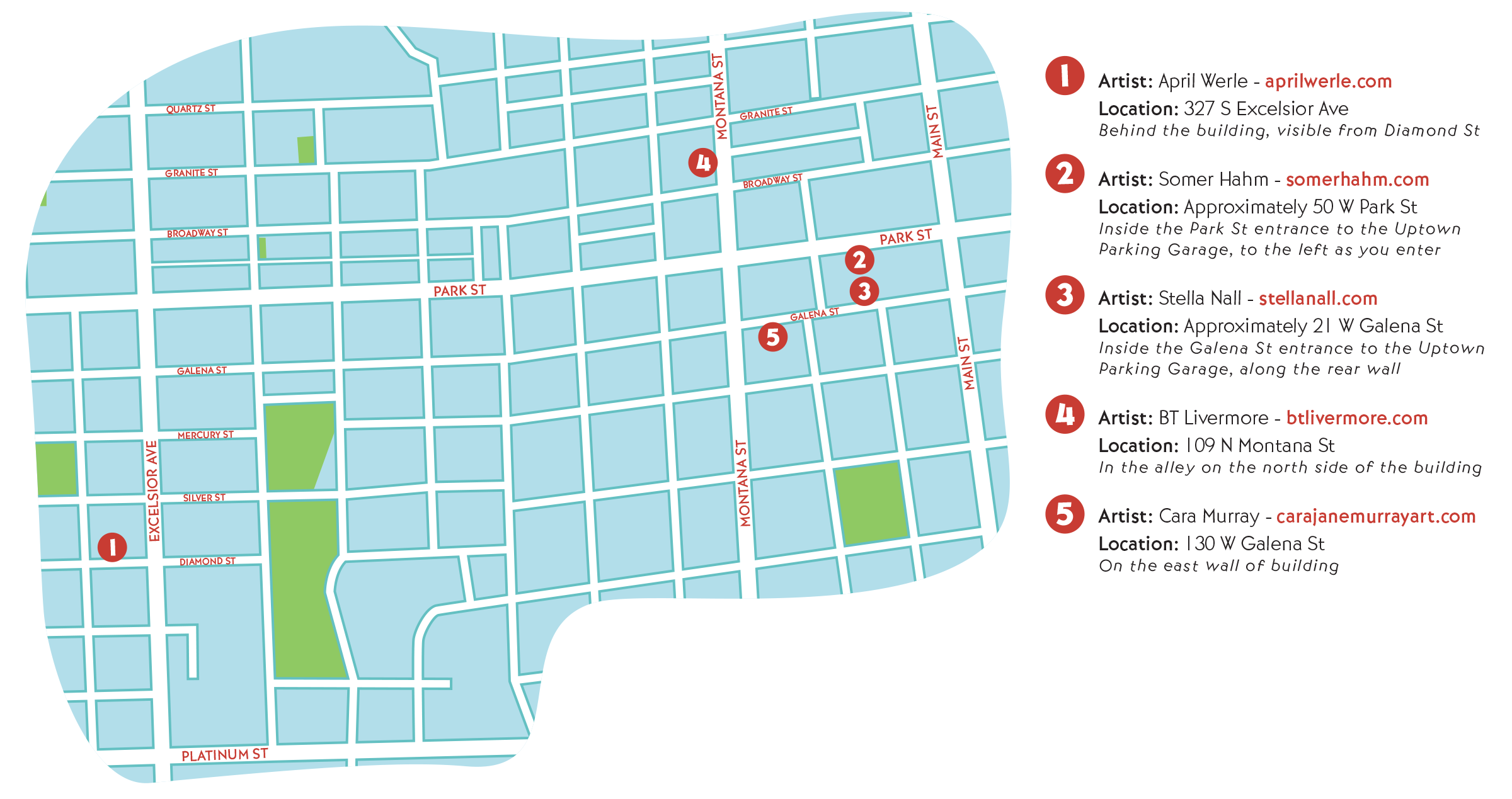 Map of mural locations